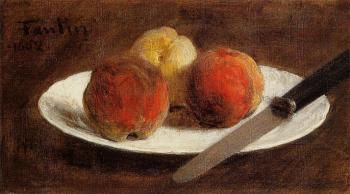 Henri Fantin-Latour : Plate of Peaches